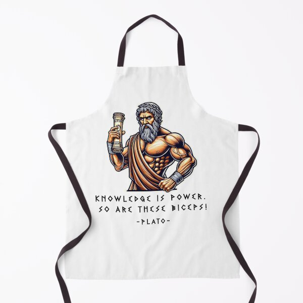 Item preview, Plato - Knowledge is Power. So Are These Biceps! designed and sold by Blason.