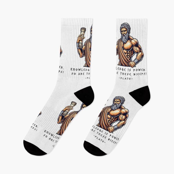 Item preview, Plato - Knowledge is Power. So Are These Biceps! designed and sold by Blason.