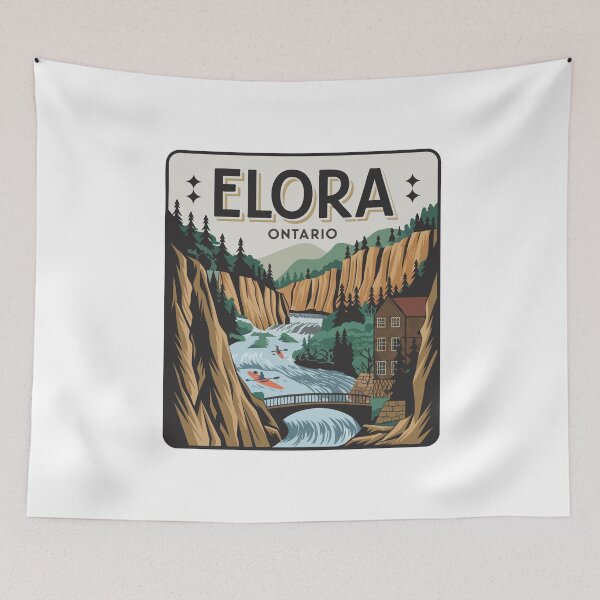 Item preview, Discover Elora, Ontario: Retro-Inspired Vintage Travel  designed and sold by skiprender.