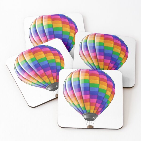 Item preview, Rainbow Hot Air Balloon Design 1 designed and sold by VixCaricatures.