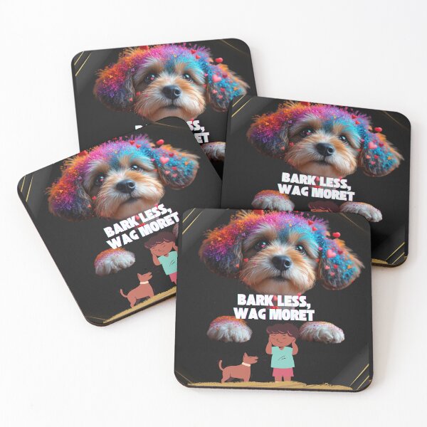 Item preview, BARK LESS, WAG MORE T-SHIRT - UNLEASH YOUR POSITIVE VIBES! designed and sold by Mikel-empire.
