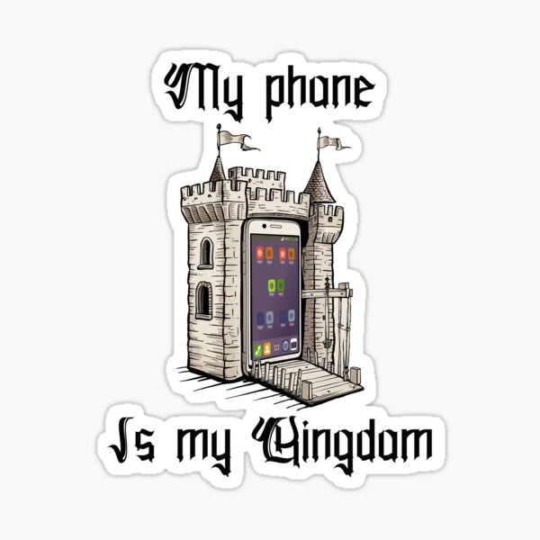 Artikel-Vorschau von Mein Telefon ist mein Königreich – Lustiges mittelalterliches Kernburg-T-Shirt, designt und verkauft von CuddlyPorcupine.