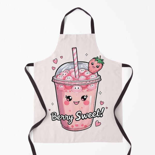Item preview, Berry Sweet – Cute Strawberry Boba Tea designed and sold by SolaoLab.