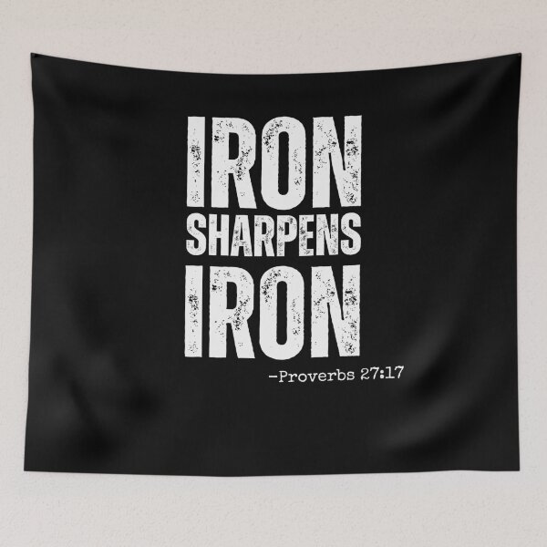 Item preview, Iron Sharpens Iron Christian Weight Lifter Proverbs 27:17 designed and sold by snowry.