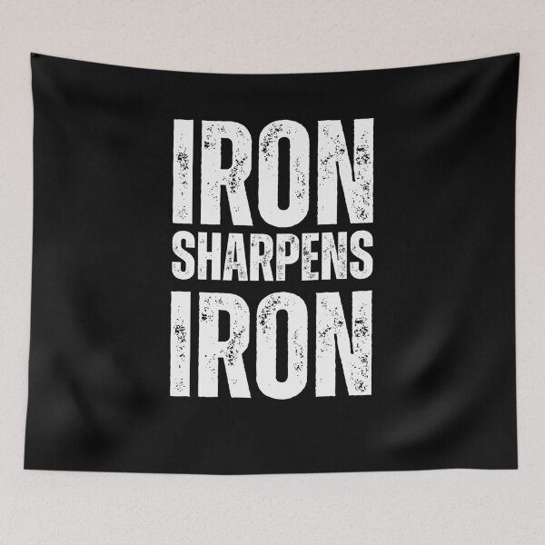 Item preview, Iron Sharpens Iron Christian Weight Lifter cool gym workout designed and sold by snowry.