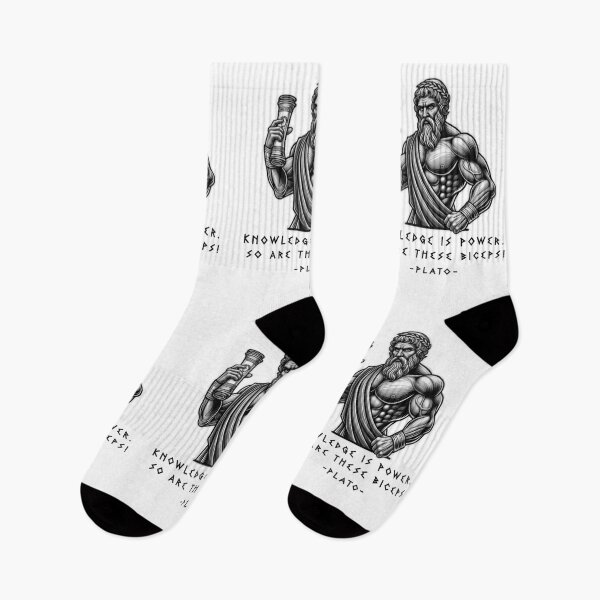 Item preview, Plato - Knowledge is Power. So Are These Biceps! designed and sold by Blason.