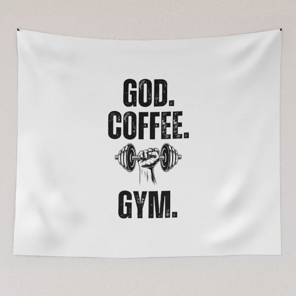 Item preview, God. Coffee. Gym. dumbbell Christian Weight Lifter cool gym designed and sold by snowry.