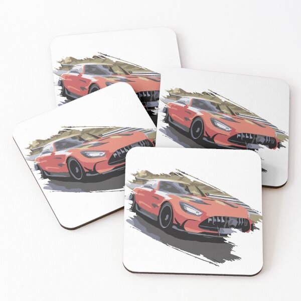 Artikelvorschau, Schneller orangefarbener Renn-Mercedes AMG entworfen und verkauft von Limitry.