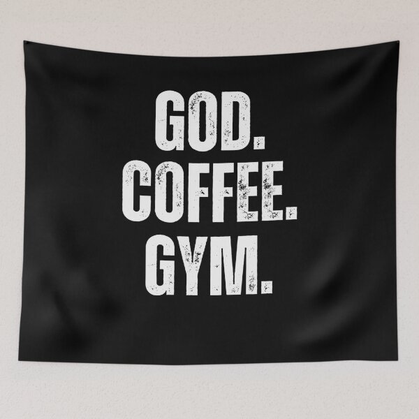 Item preview, God. Coffee. Gym. Christian Weight Lifter workout gym designed and sold by snowry.