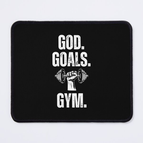 Item preview, God. Goals. Gym. dumbbell Christian Weight Lifter workout designed and sold by snowry.