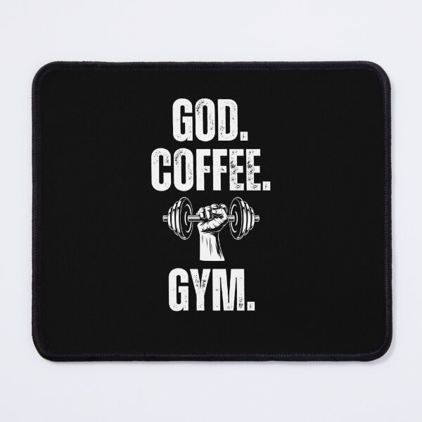 Item preview, God. Coffee. Gym. dumbbell Christian Weight Lifter workout designed and sold by snowry.