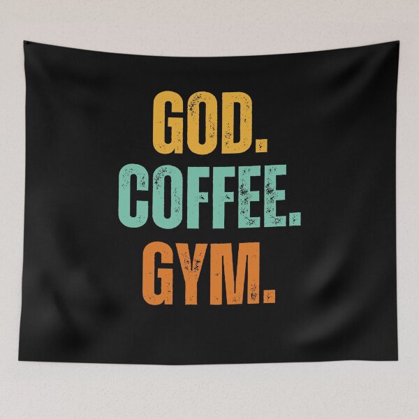 Item preview, Retro God. Coffee. Gym. Christian Weight Lifter workout gym designed and sold by snowry.