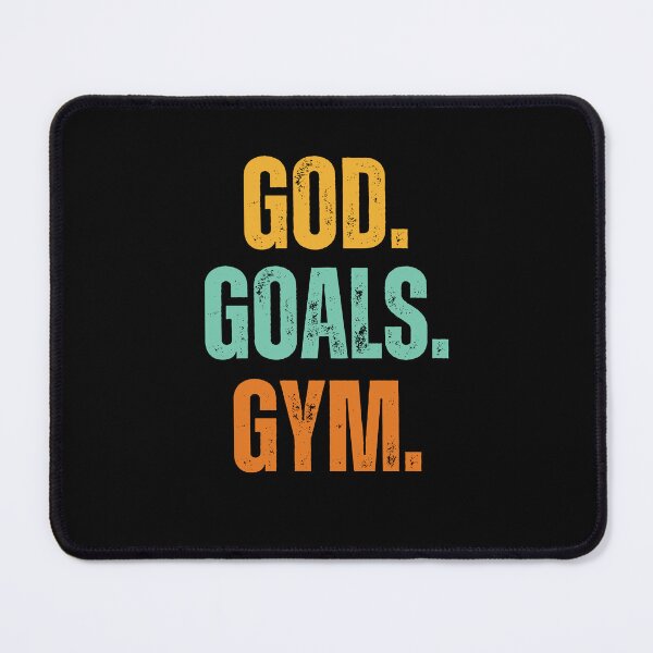 Item preview, God. Goals. Gym. retro Christian Weight Lifter workout gym designed and sold by snowry.