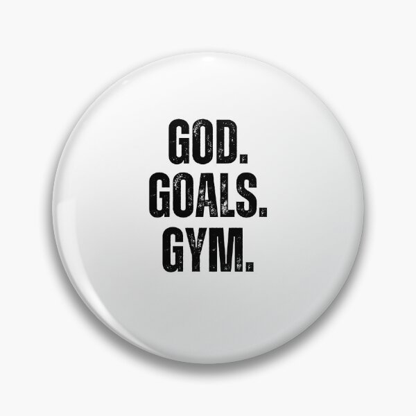 Item preview, God. Goals. Gym. vintage Christian faith Weight Lifter gym designed and sold by snowry.