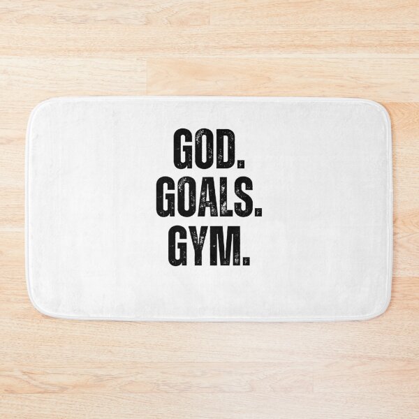 Item preview, God. Goals. Gym. vintage Christian faith Weight Lifter gym designed and sold by snowry.