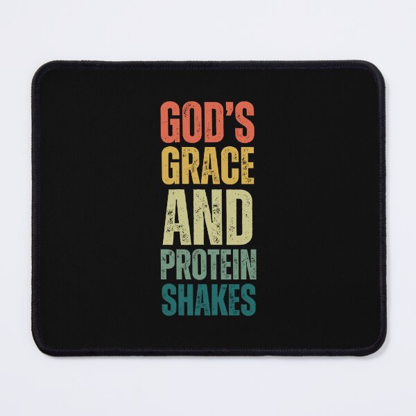 Item preview, God's Grace Protein Shakes workout Christian retro gym designed and sold by snowry.