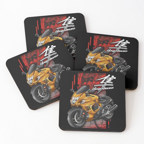 Item preview, Suzuki GSX1300R Hayabusa 2009 (Solid Black & Metallic Gold) for Motorcycle Riders designed and sold by MotoApparelHub.
