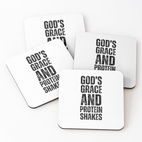 Item preview, God's Grace Protein Shakes Christian gym Weight Lifter designed and sold by snowry.