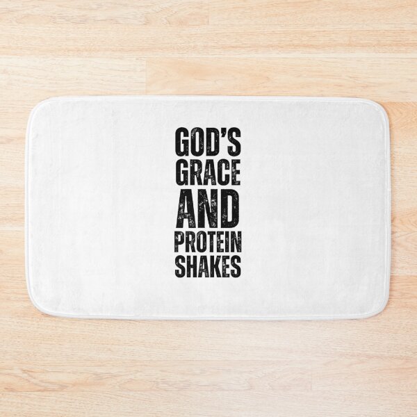 Item preview, God's Grace Protein Shakes Christian gym Weight Lifter designed and sold by snowry.