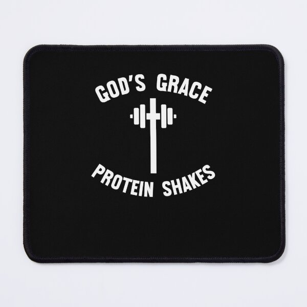 Item preview, God's Grace Protein Shakes barbell Christian Workout cross designed and sold by snowry.