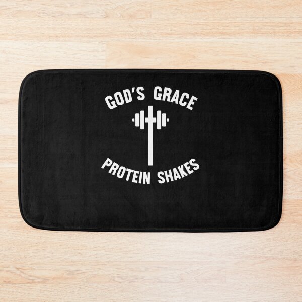 Item preview, God's Grace Protein Shakes barbell Christian Workout cross designed and sold by snowry.
