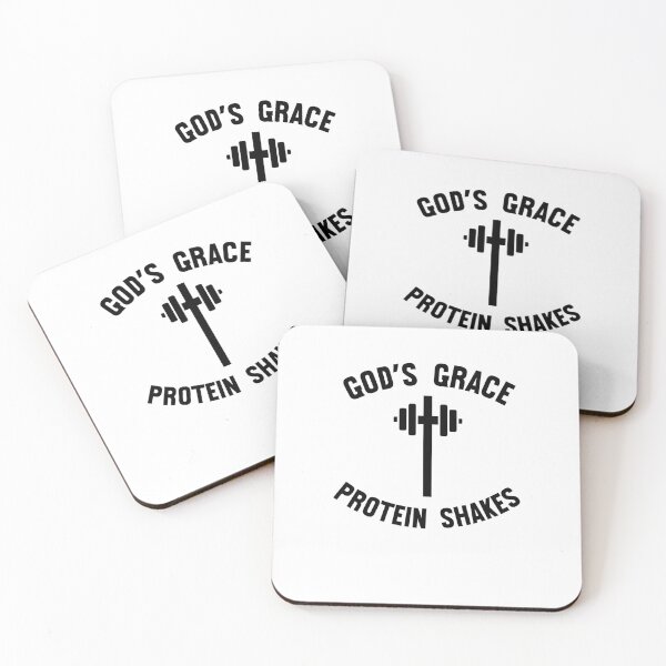 Item preview, God's Grace Protein Shakes barbell Christian gym cross designed and sold by snowry.