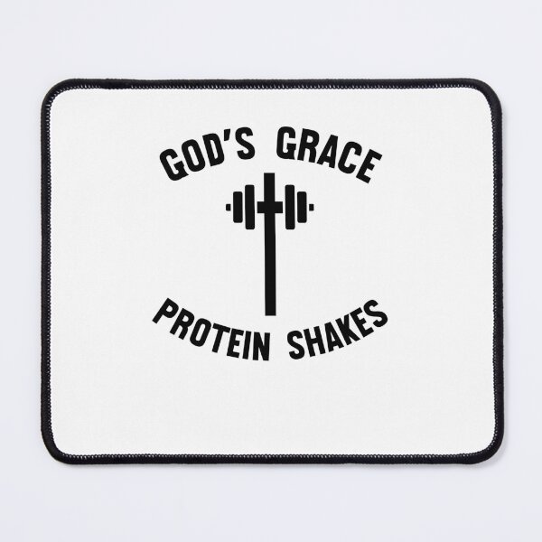 Item preview, God's Grace Protein Shakes barbell Christian gym cross designed and sold by snowry.