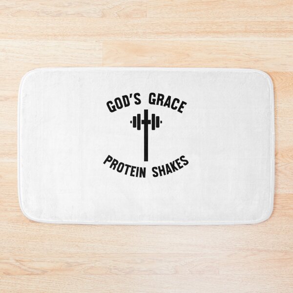 Item preview, God's Grace Protein Shakes barbell Christian gym cross designed and sold by snowry.
