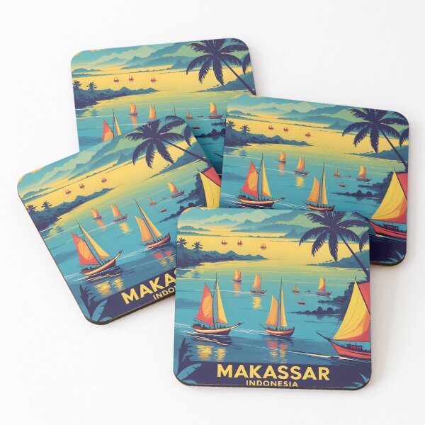 Item preview, Makassar Indonesia Vintage Travel Tourism designed and sold by TravelersGems.