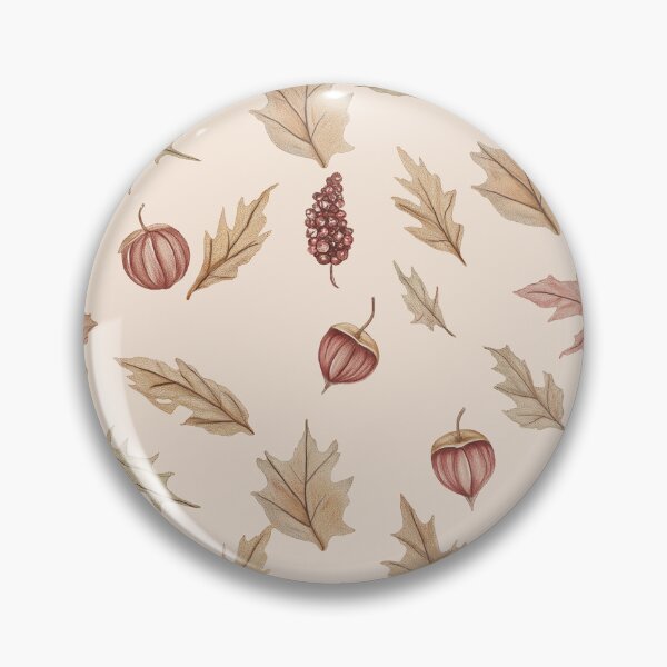 Item preview, seamless autumn patter with leaves nuts and berries designed and sold by PoppyLaneStudio.