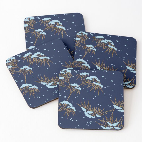 Item preview, Snow on Bamboo, Winter in Japan - Japanese seamless vintage pattern designed and sold by Japan Design Prints.