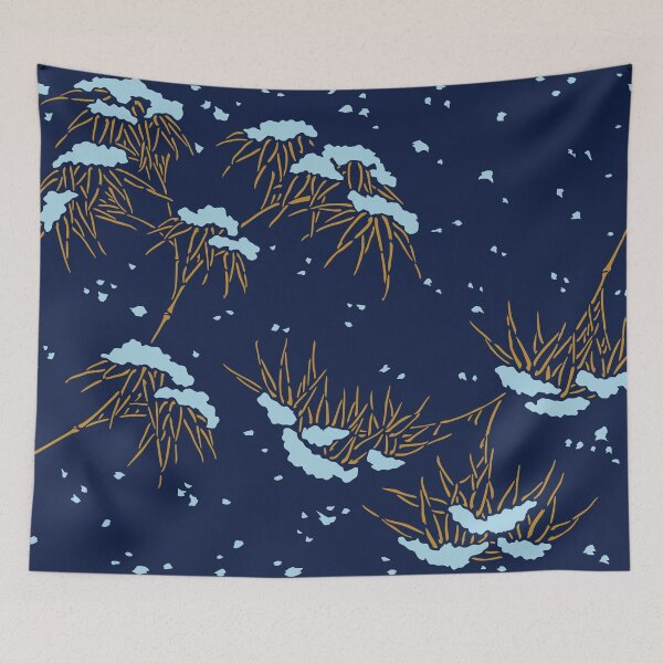 Item preview, Snow on Bamboo, Winter in Japan - Japanese seamless vintage pattern designed and sold by Japan Design Prints.