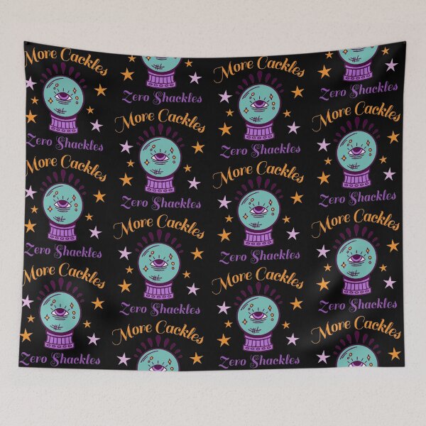 Item preview, More Cackles Zero Shackles - Funny Witch Quotes - Witchy Occult Gift designed and sold by InkyGenies.