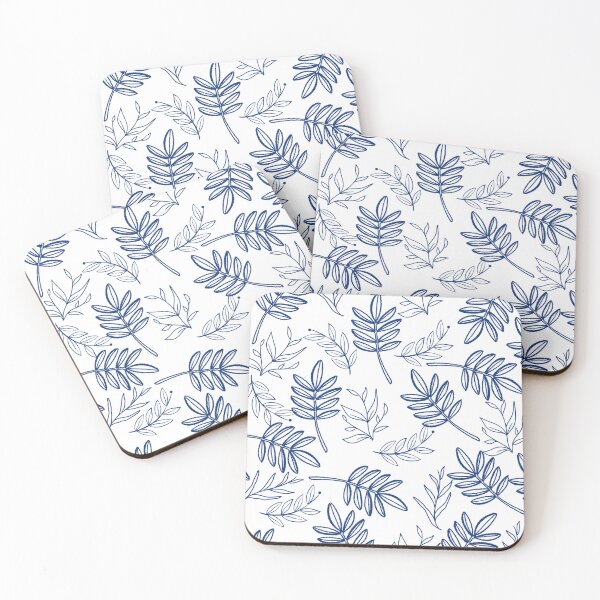 Item preview, Elegant Blue Leaves – Modern and Natural Design for Unique Products designed and sold by Monatte .