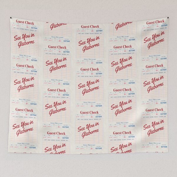 Item preview, See You in Gisborne - Vintage Diner Guest Check Travel Print designed and sold by RM-Journey.