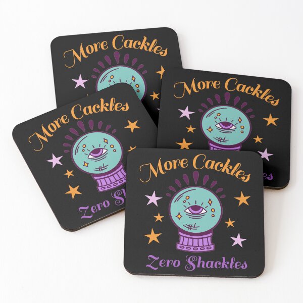 Item preview, More Cackles Zero Shackles - Funny Witch Quotes - Witchy Occult Gift designed and sold by InkyGenies.