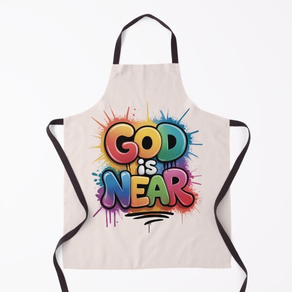 Item preview, God is Near Ps. 34:18 Vibrant Graffiti Jesus Quote Street Art designed and sold by  KnitLuv.