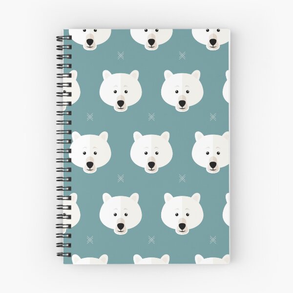 Item preview, Polar bear heads on blue designed and sold by reneesillus.