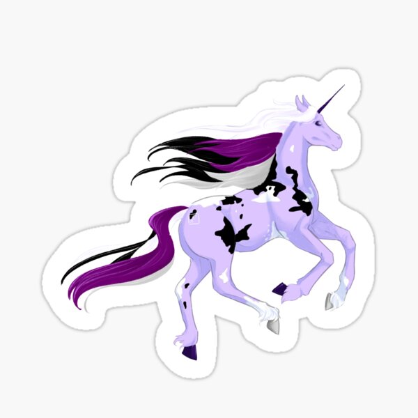 Item preview, Galloping Demisexual Unicorn Sticker designed and sold by natscolours.