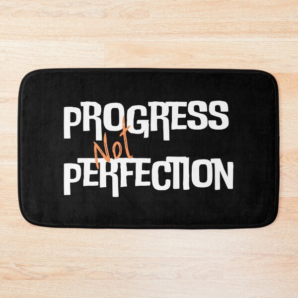 Item preview, Progress Not Perfection – Motivational Typography Design designed and sold by Doodle Whimsy.