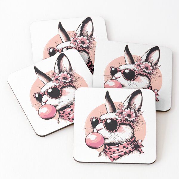 Item preview, Funny Easter Bunny Blowing Bubble Glasses designed and sold by TomFrontierArt.