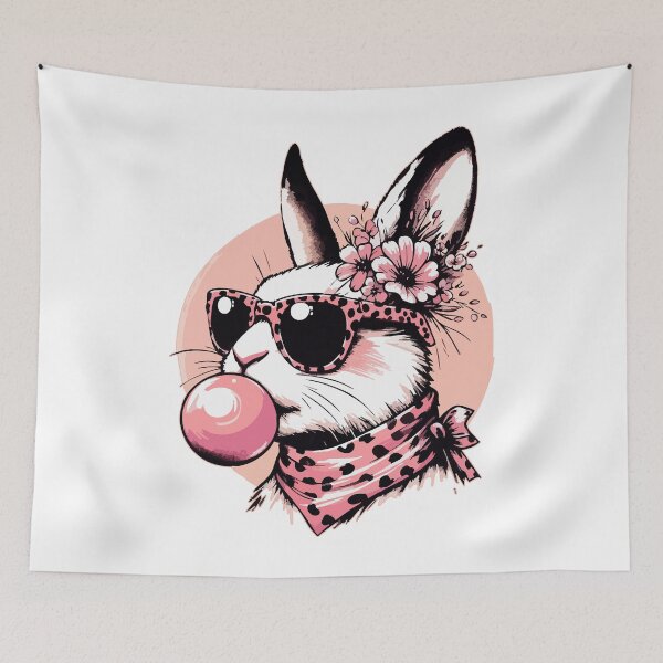Item preview, Funny Easter Bunny Blowing Bubble Glasses designed and sold by TomFrontierArt.