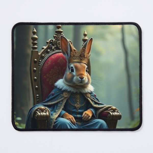 Item preview, cute brown king bunny designed and sold by Dogandesighn.