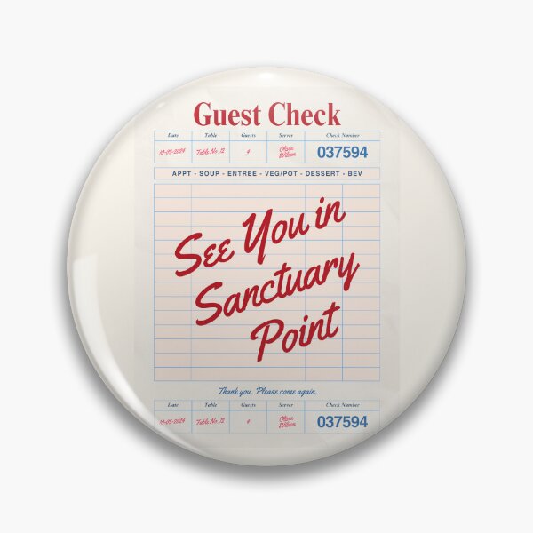 Item preview, See You in Sanctuary Point - Vintage Diner Guest Check Travel Print designed and sold by RM-Journey.