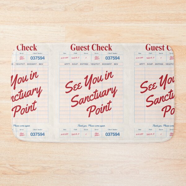 Item preview, See You in Sanctuary Point - Vintage Diner Guest Check Travel Print designed and sold by RM-Journey.