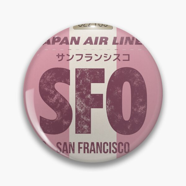Item preview, Retro San Francisco Japan airline tag designed and sold by LostTravelersLab.