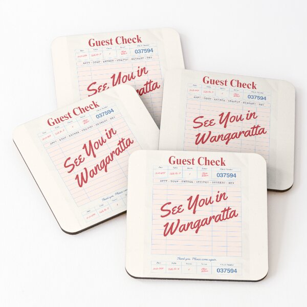 Item preview, See You in Wangaratta - Vintage Diner Guest Check Travel Print designed and sold by RM-Journey.