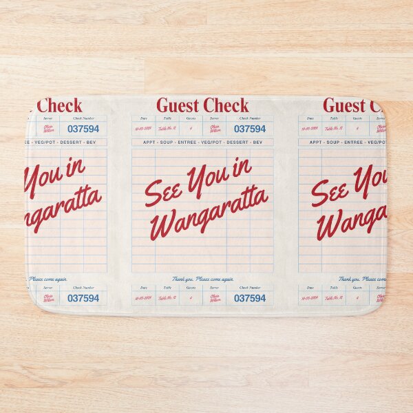 Item preview, See You in Wangaratta - Vintage Diner Guest Check Travel Print designed and sold by RM-Journey.