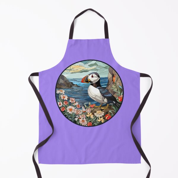 Aperçu de l'œuvre Macareux moine, macareux moine, macareux moine du Canada, fleurs, macareux moine floral, macareux moine écossais, oiseaux, macareux moine de l'Atlantique créée et vendue par happinesproject.