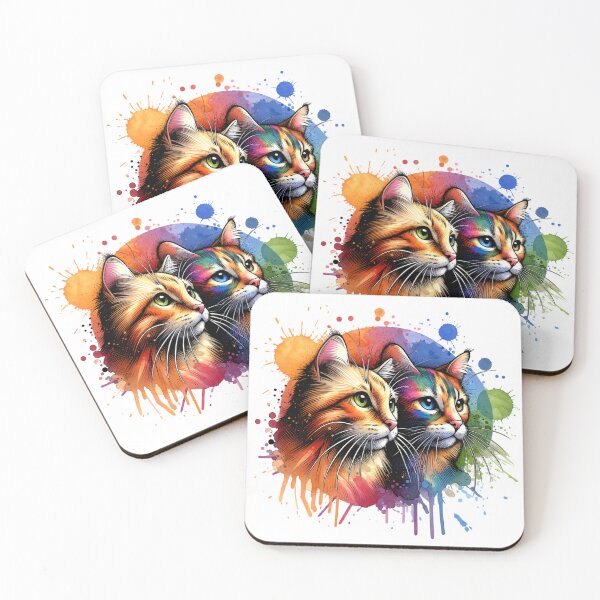 Item preview, Companions of the Horizon – Watercolor Cats at Peace designed and sold by MTeesGA.